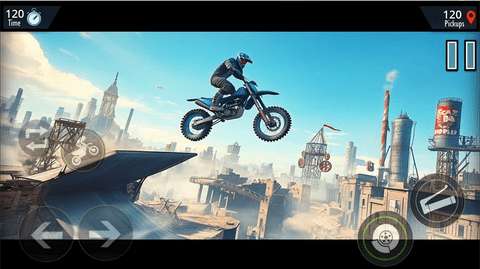 试骑摩托车疯狂特技(Trial bike moto mad stunts)图1